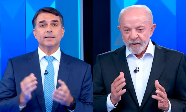 Flávio Bolsonaro teve melhor desempenho e venceu o debate da TV Globo contra Lula